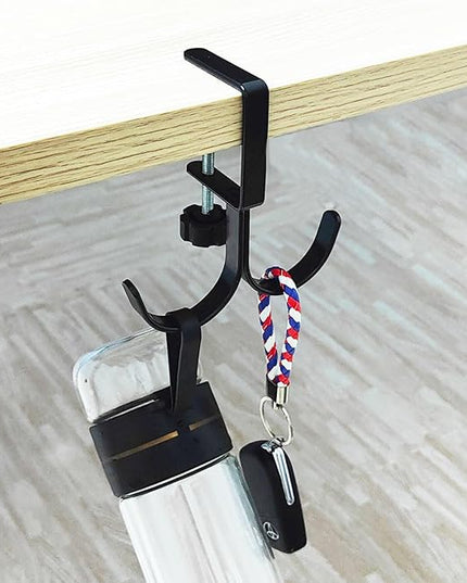 KISOY Purse Hook for Table Handbag Hangers Purse Hanger for Desk Bag Hooks for Tables can Hook Bag Purse Heavy Duty Foldable Purse Holder for Table Floding (JL Type Hook)