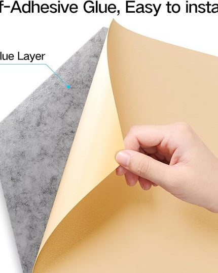 22 Pack Self-Adhesive Acoustic Panels 12" X 10" X 0.4" - Sound Proof Foam Panels with High Density, Y-Lined Design, Flame Resistant, Absorb Noise and Eliminate Echoes(Silver Gray)