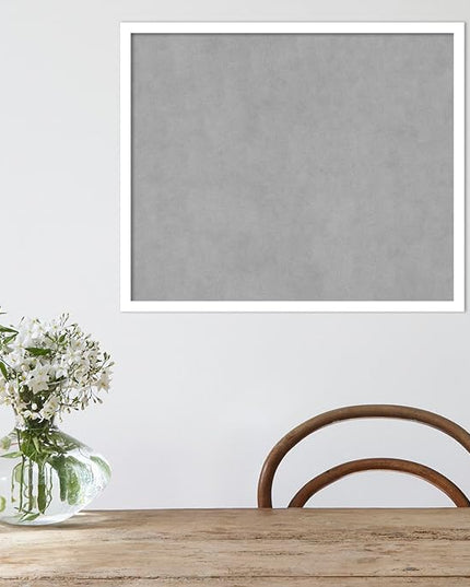 Amanti Art White Framed Magnetic Board 21x25 Medium Vision Board for use with Magnets, 100% Metal Sheet to Display Items as Office Decor or for Home Organization in mudroom, Kitchen or Kids Room