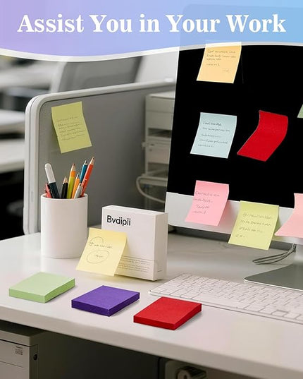 (40 Pads) Sticky Notes 1.5x2 in, 16 Colors Post Self Stick Pad Its, Clean Removal Colorful Mini Pads Bulk for Office, Home, School,Teachers, Meeting, Notebooks