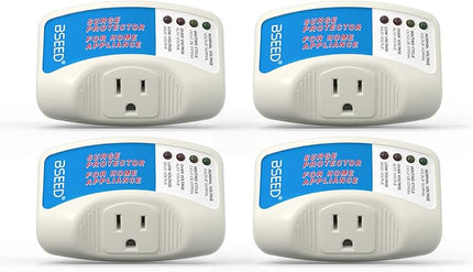 BSEED Voltage Protector, Single Outlet Surge Protector for Valuable Home Appliance Multi-Function Plug with Protection Wall Mount Power Suppressor for TV/PC/Refrigerator, 15A,125V, 1875W, 4 Pack