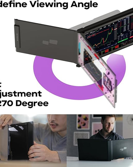 Portable Monitor for Laptops, New Mobile Pixels Duex Plus DS 13.3" FHD 1080P Laptops Screen Extender, USB Type-C/HDMI Plug and Play Laptop Extended Monitor, Windows/macOS/Android/Switch Compatible