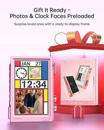 Divoom Times Frame-10.1" WiFi Digital Picture Frame with 64GB, Free App with No Subscription Fees, Supports Uploading Photos/Videos/Calendars/Weather/Sports Scores and Various AI DIY Content