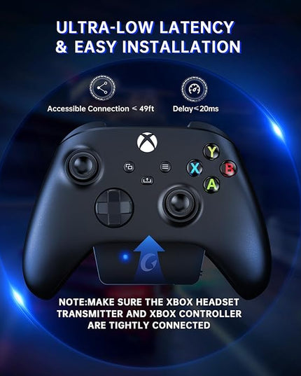 RYR Wireless Gaming Headset for Xbox Series X|S, Xbox One, PC, PS5/4, Mac, Mobile, Switch, 3D Surround Sound, Bluetooth 5.3, 60H Battery, Gaming Headphones with Detachable Noise Canceling Mic-White