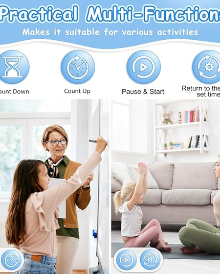 Visual Timer for Kids, 99 Minute Digital Cute Kids Visual Timer Classroom Timer for Homeschool Supplies Study Teaching Time Management Tool Countdown Timer