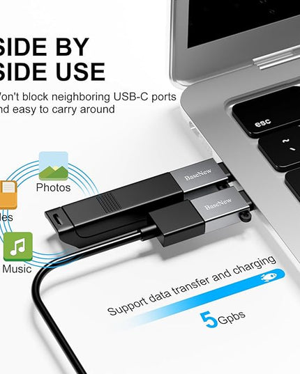 USB C to USB Adapter 6 Pack,Type C to USB Adapter,USBC Male USBA Female OTG Adaptor,USBC Adapters for iPhone 17 16 15,MacBook Pro Air,iPad Pro,Galaxy S25 S24 S23 S22