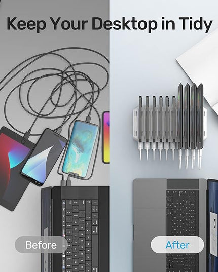 iPad Charging Station, Unitek 96W 10-Port USB Charging Dock Hub with Quick Charge 3.0, Charging Stand Compatible Multiple Device, Charging 8 iPads Simultaneously - [Upgraded Divider]