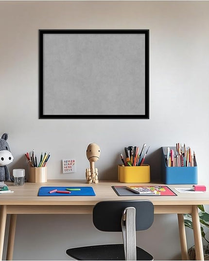 Amanti Art Black Framed Magnetic Board 17x21 Small Vision Board for use with Magnets, 100% Metal Sheet to Display Items as Office Decor or for Home Organization in mudroom, Kitchen or Kids Room