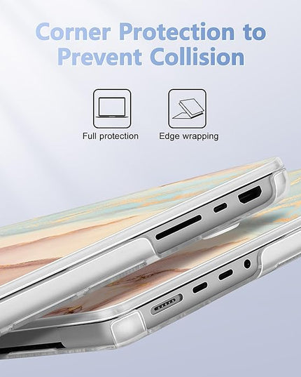 May Chen Case for MacBook Pro 14 inch, Models A2442 A2779 A2918 A2992 A3401 A3185 A3112 A3434, M1 M2 M3 M4 M5 Chip (2021-2025 Release), Plastic Hard Shell Case with Keyboard Cover, Abstract Textures