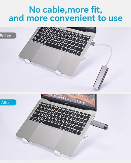 CHONCHOW USB Hub for Laptop, Aluminum 4 Ports USB Hub 3.0 USB Splitter Ultra-Slim Data Hub, USB Extender USB Multiport Adapter USB C Hub for Laptop,PC,Mac,Printer,Flash Drive,Mobile HDD,Phone and More