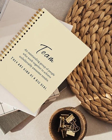 hold fizz Beige Meeting Notebook for Work, Employee Appreciation Gifts, Team Gifts for Employees, Journals for Writing, Thank You Gifts for Women Men Leader Boss Manager Mentor Coworkers, 5.5"x8.3"
