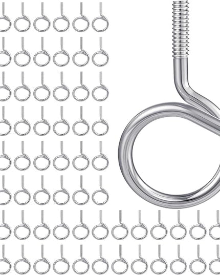 Yaocom 50 Pcs 1/4"-20 Machine Threaded Bridle Rings 1-1/4" Diameter Heavy Duty Bridle Wiring Rings Cable Hangers for Low Voltage Cable Pipe Management