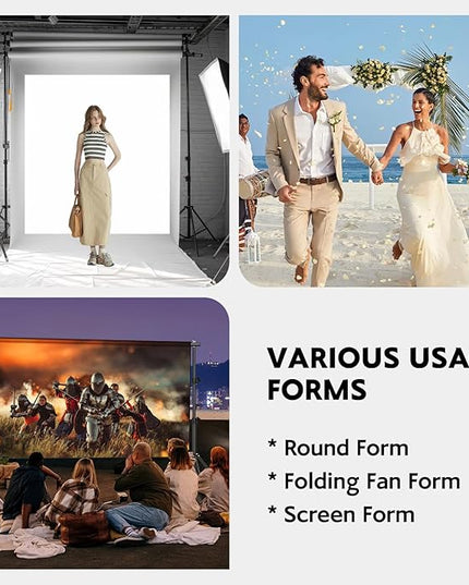 BEIYANG 6.5x6.5 FT Backdrop Stand, Adjustable Photo Background Stand Support kit with Carry Bag for Parties, Decoration, Wedding, Photo Video Studio Shooting