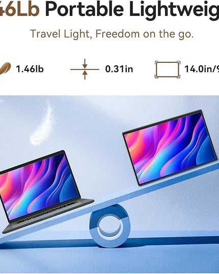Larksmile 16” Portable Monitor - 2.5K QHD Laptop Screen Extender IPS Screen 100% sRGB External Portable Display with Stand Travel Monitor for PC Windows MAC Switch Phone Xbox PS4/5