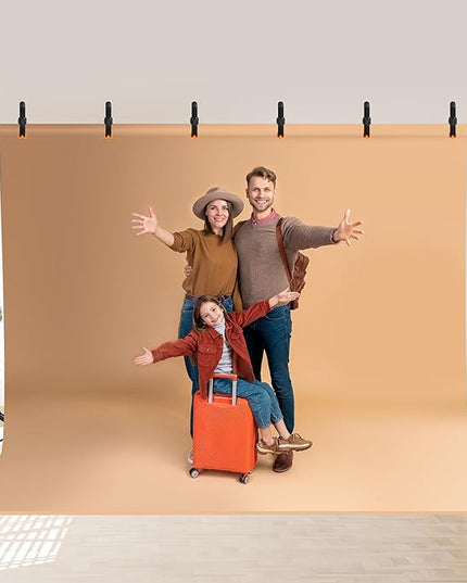 JSungo Backdrop Stand, Adjustable 10x7.5 FT Background Stand Backdrop for Parties, Photo Video Studio, Portable Photography Backdrop Stand with Carrying Bag, 6 Backdrop Clamps, and 2 Stand Bags