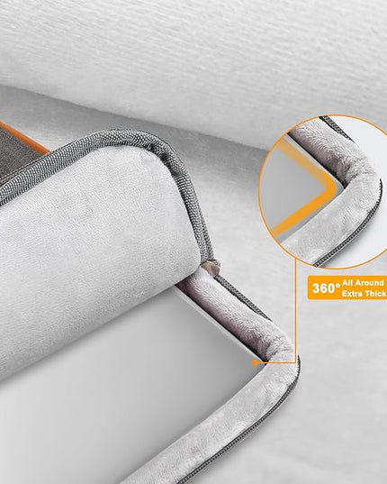MOSISO 360 Protective Laptop Shoulder Bag,15-15.6 inch Computer Bags Compatible with MacBook Pro 16 inch, HP, Dell, Lenovo, Asus Notebook,Side Open Messenger Bag with 4 Zipper Pockets, Taupe Gray