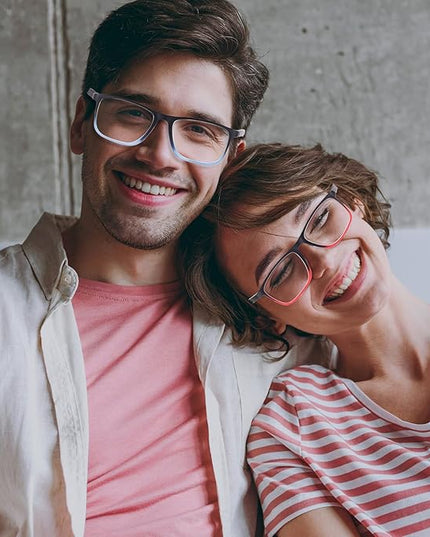 BLOEXCLU 4 Pack Progressive Multifocus Reading Glasses for Men Women TR90 Sports Style Anti-Blue Light Computer Readers