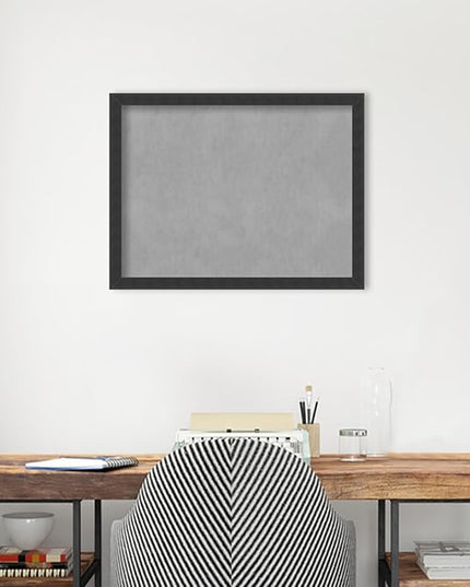 Amanti Art Black Framed Magnetic Board 20x26 Medium Vision Board for use with Magnets, 100% Metal Sheet to Display Items as Office Decor or for Home Organization in mudroom, Kitchen or Kids Room