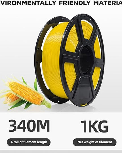 FLASHFORGE PLA Filament 1.75mm, 3D Printer Filament 1kg (2.2lbs) Spool, Dimensional Accuracy +/- 0.02mm, 3D Printing Filament Easy to Use and Fits for Most FDM 3D Printers (Yellow)