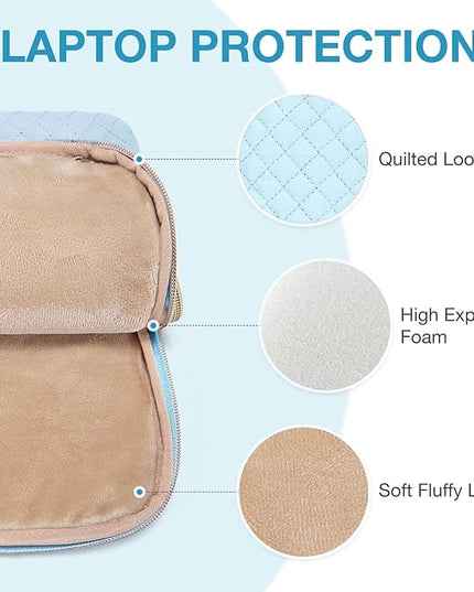 BAGSMART Laptop Case 15.6 Inch, Lightweight Laptop Bag Compatible with MacBook Pro 16 Inch,15.6 Inch HP,Dell,Acer Aspire,Asus Notebook, Protective Case with Shoulder Strap,Pocket,Handle, Blue