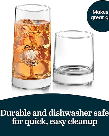Libbey Cabos 16-Piece Tumbler and Rocks Glass Set