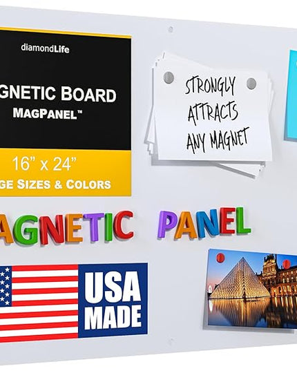 16"x24" - Magnetic Board - Memo & Vision Board for Home, Office, and Classroom - Magnet Board for Kids - Pre-drilled Mounting Screws Included
