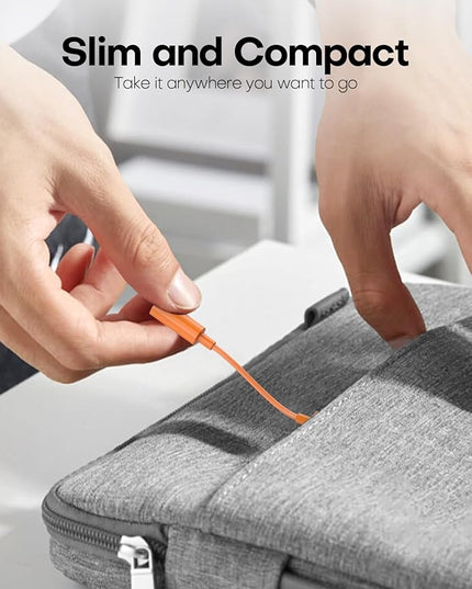 USB C to 3.5mm Audio Headphone Jack Adapter (2Pack), Aux to USB C Dongle Cord Cable Compatible with iPhone 17/16/15, iPad Pro, Samsung Galaxy S25 S24 S23 Ultra/Google Pixel - Orange