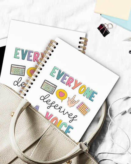 dvhdajed Everyone Deserves a Voice Mental Health Journaling Notebooks, Therapy Therapist Journal Spiral Notebook for Women, Mental Health Pathologist Office School Supplies Gifts, 5.5x8.3 In