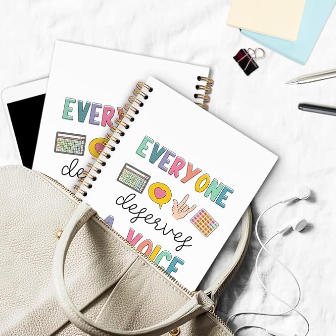 dvhdajed Everyone Deserves a Voice Mental Health Journaling Notebooks, Therapy Therapist Journal Spiral Notebook for Women, Mental Health Pathologist Office School Supplies Gifts, 5.5x8.3 In