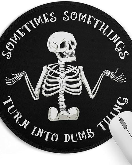 Round Mouse Pad, Funny Small Mouse Pad with Non-Slip Rubber Base, Stitched Edge Mousepad for Desk Wireless Mouse Office Women