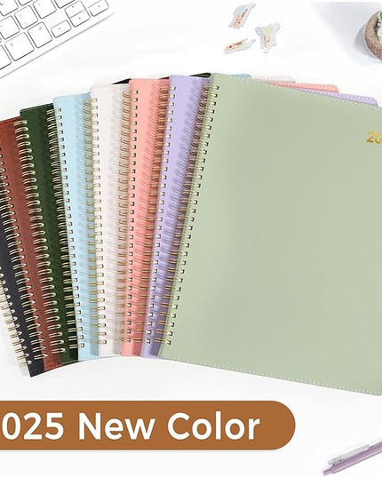 SUNEE 2026 Planner, Weekly and Monthly Calendar Planner 9"x11.2"- 12 Month (January 2026 - December 2026), Vegan Leather Cover, Pocket, Bookmark, Notes, Monthly Tab, Brown
