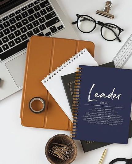OXW Navy Blue Notebooks for Work, Leadership Gifts Notebook Journal for Writing Meeting Office Note Taking, Thank You Appreciation Gifts for Women Men Leader Boss Manager Mentor, 5.5"x8.3"