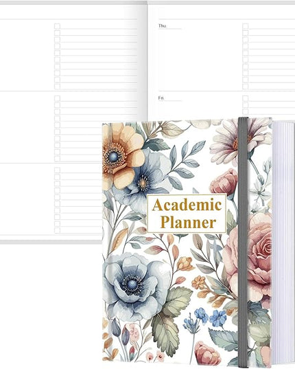 Academic Planner for 2026 or Anytime – 8.5" x 11" Undated Weekly Student Planner For Homeschool, High School, College & Nursing Students, 200 Pages, Colorful Large Flower