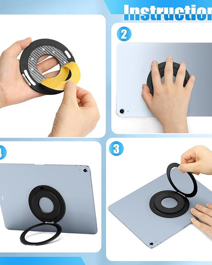 Universal Tablet Mount Holder Stand for iPad - 360° Rotating Tablet Ring Holder Handle Bracket Mount Hand Grip for iPad, Pro, Air, Mini, Galaxy Tab, Fire, Kindle, E-Book Compatible to MagSafe Stand