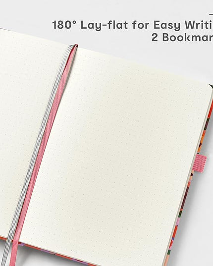 &And Per Se Dotted Journal Notebook, A5 Hardcover Bullet Dotted Journal, 160 Pages 100 gsm Thick Paper, 3 Sheets of Stickers Included - 5.7'' x 8'' (Elegant Florals)