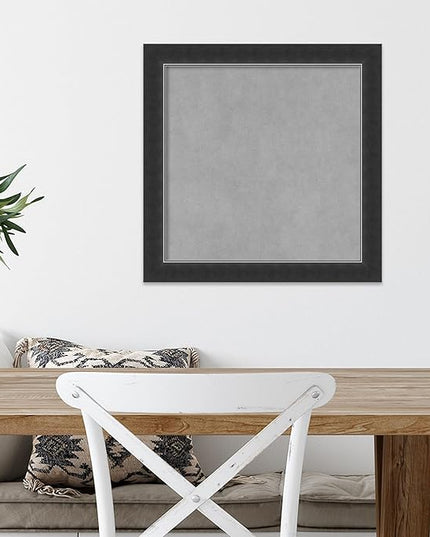 Amanti Art Black Framed Magnetic Board 19x19 Small Vision Board for use with Magnets, 100% Metal Sheet to Display Items as Office Decor or for Home Organization in mudroom, Kitchen or Kids Room