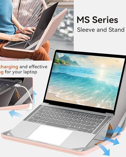 Smatree MS23T Hard EVA Protective Sleeve with Stand Compatible for 12 inch Lenovo ThinkPad X12 Gen 2 Detachable, for 13.3 inch Lenovo ThinkPad Z13 Gen 2/1 Notebook Bag,Pink