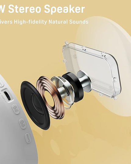 Wake Up Light Sunrise Alarm Clock for Kids, Heavy Sleepers, Bedroom, with Sunrise Simulation, Sleep Aid, Dual Alarms, FM Radio, Snooze, Nightlight, Daylight, 7 Colors, 7 Natural Sounds, Ideal for Gift