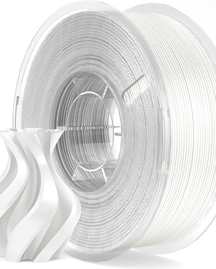 ELEGOO Silk PLA Filament 1.75mm White 1KG, 3D Printer Filament Dimensional Accuracy +/- 0.02mm, 1kg Plastic Spool(2.2lbs) 3D Printing Filament Fits for Most FDM 3D Printers