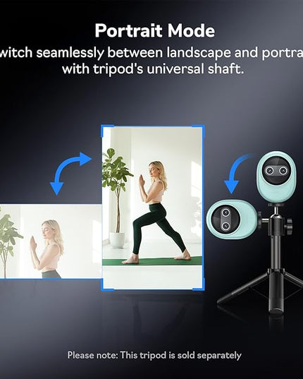 EMEET Piko 4K Webcam for Streaming, World’s 1st Dual-Camera AI-Powered 4K Camera w/AI Autofocus, 3 Mics Array&3 Sound Modes, USB Webcam with Clip, Great for Streaming, Desk Setup