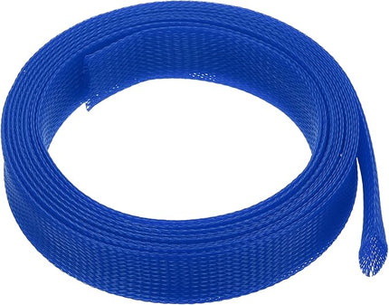 uxcell Expandable Sleeving,1 9/16-inch 10ft Cable Sleeve, Blue