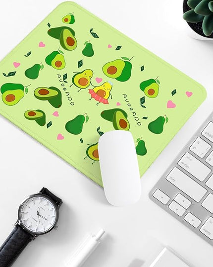 Avocado Square Mouse Pad,Non-Slip Rubber Base Mouse Pad,Home Office Decoration Desktop Accessory, Laptop Mouse Pad for Office Laptops,9.4x7.8x0.12in
