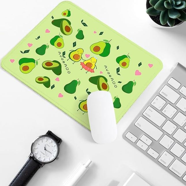 Avocado Square Mouse Pad,Non-Slip Rubber Base Mouse Pad,Home Office Decoration Desktop Accessory, Laptop Mouse Pad for Office Laptops,9.4x7.8x0.12in