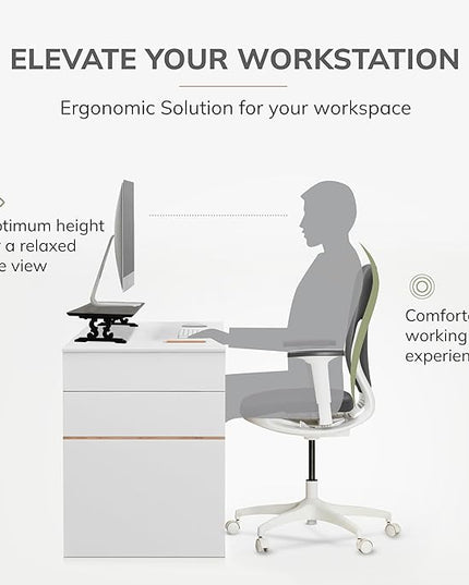 Anji Mountain Monitor Stand - Desktop Organizer & Laptop Riser, Ergonomic Monitor Riser, Space-Saving Monitor Stand for Desk, Durable Construction, Easy Assembly, Ideal for Home & Office