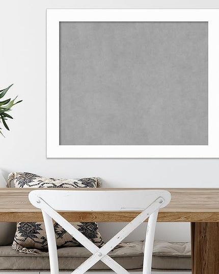 Amanti Art White Framed Magnetic Board 23x27 Medium Vision Board for use with Magnets, 100% Metal Sheet to Display Items as Office Decor or for Home Organization in mudroom, Kitchen or Kids Room