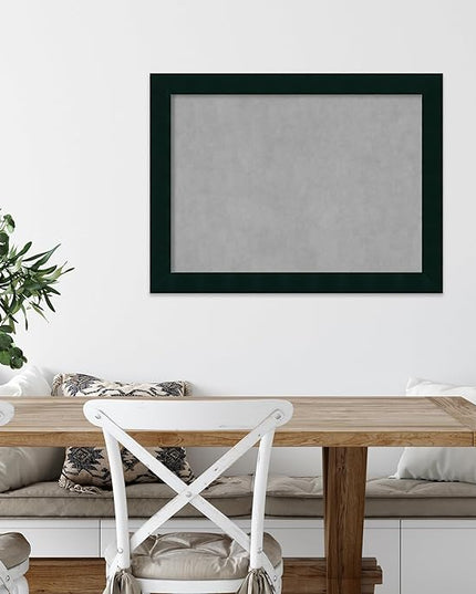 Amanti Art Black Framed Magnetic Board 24x32 Medium Vision Board for use with Magnets, 100% Metal Sheet to Display Items as Office Decor or for Home Organization in mudroom, Kitchen or Kids Room