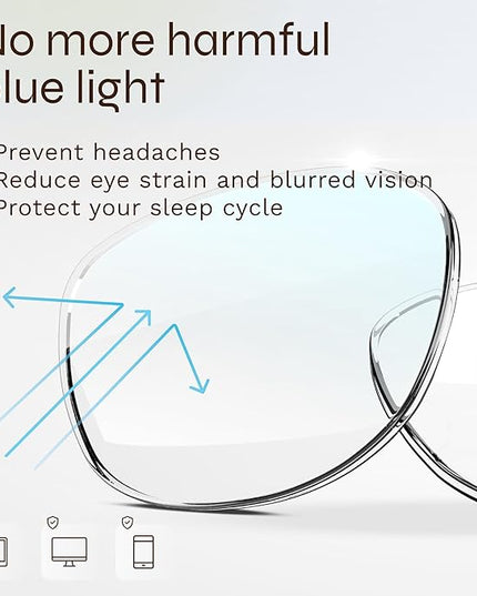 IBOANN Blue Light Glasses for Woman/Men, Fashion Blue Light Glasses Men, Fake Glasses Help Reduce Screen Fatigue