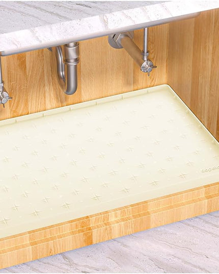 Sdpeia Under Sink Mat for [31" x 22"] Cabinet, Upgraded Silicone Waterproof Mat Kitchen Cabinet Liner Cabinet Protector Kitchen Organizers and Storage