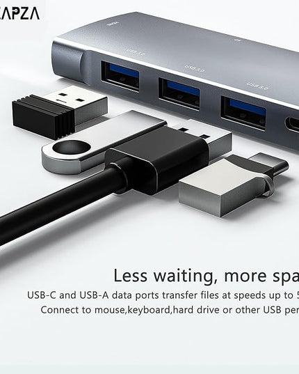 USB C Adapter Docking Station for Galaxy dex iPad Pro,USB-C Multiport Adapter with 4K HDMI,3.5mm Jack,PD 100W,3 USB3.0,SD/TF Card Slot,for MacBook iPhone 15 Samsung Tab