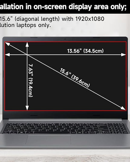 15.6 Inch 1920x1080 Laptop Privacy Screen Filter, Anti Blue Light Glare & Anti Scratch Computer Privacy Shield for 15.6" with 16:9 Aspect Ratio Laptop